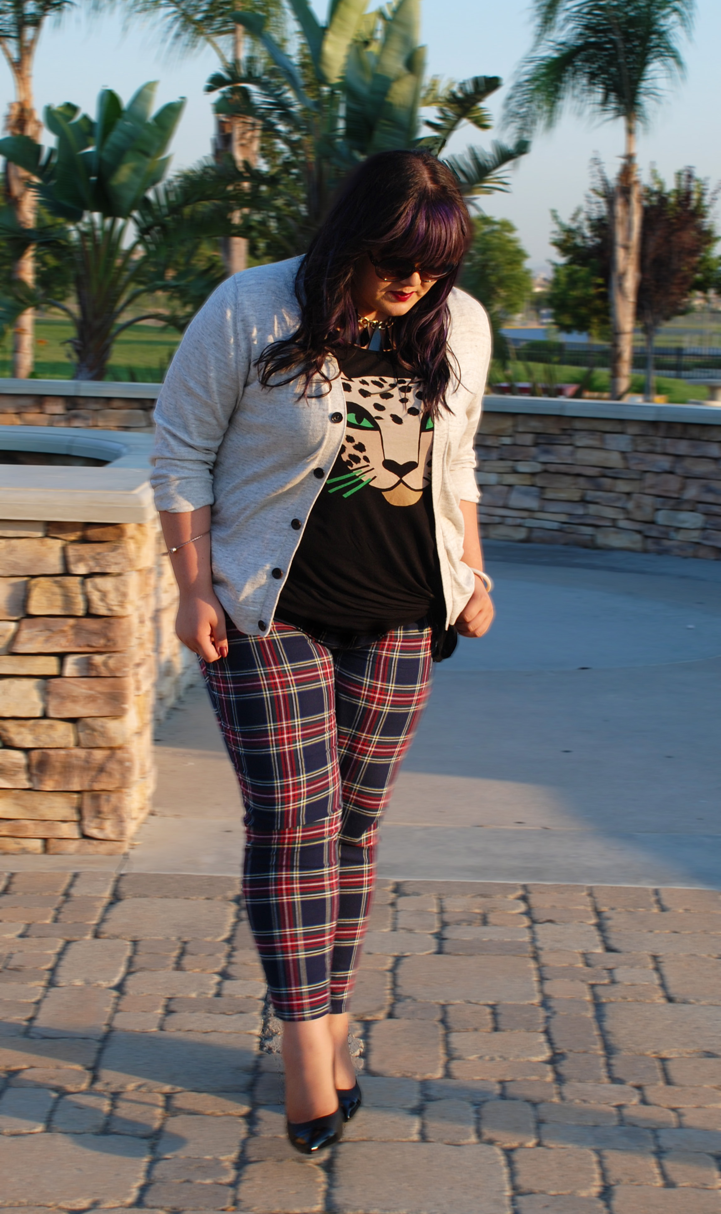 ny collections plus size plaid pant